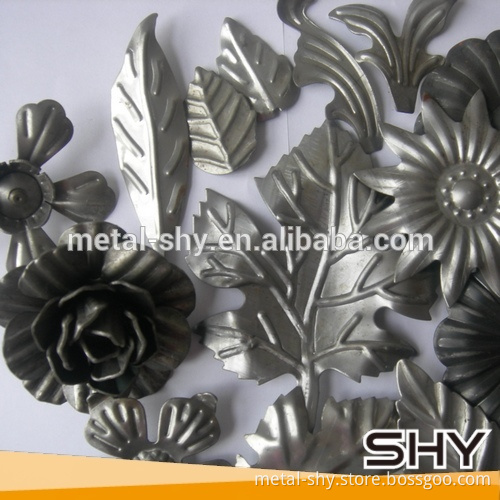 Decorative metal stamping flowers and leaves